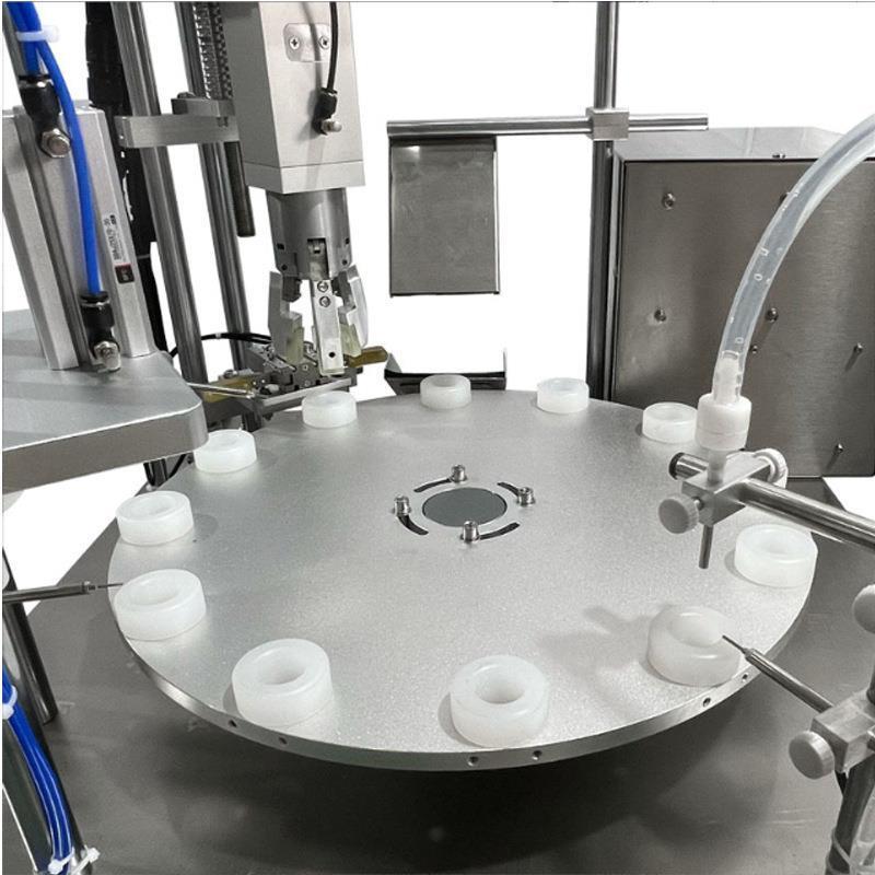 转盘式旋盖机压盖机机械灌装机灌装精油香水试剂卸妆水转盘式