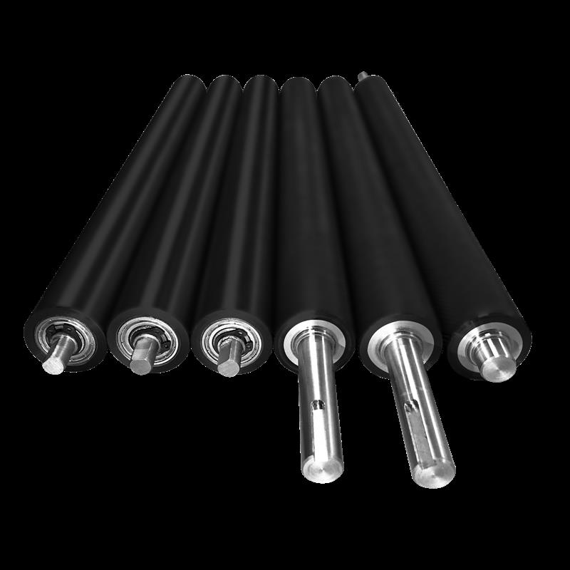 主从传动包优力输送印刷硅橡胶辊聚氨酯覆膜机PU轴无动力滚筒托辊