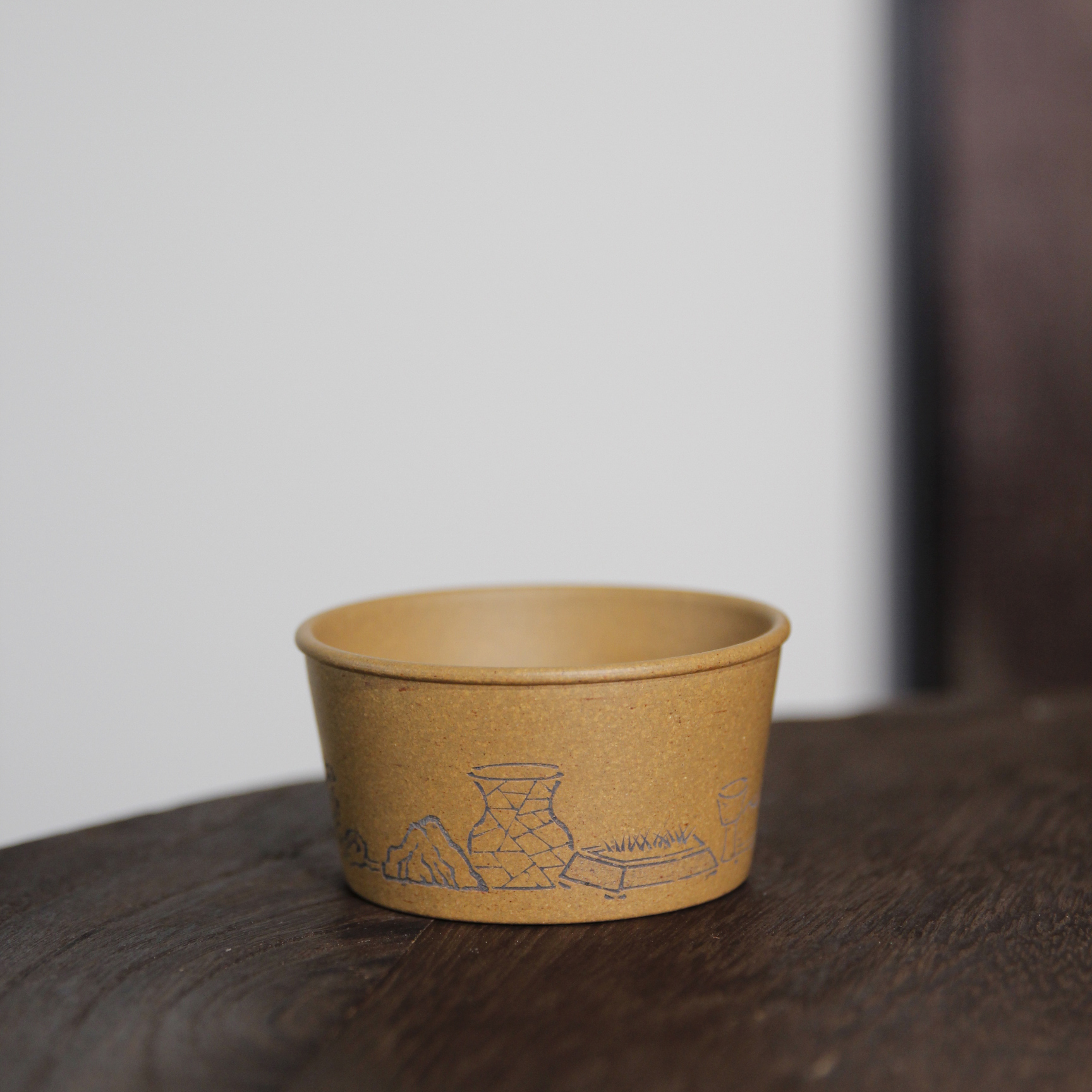 【知恩未器】处和乃清杯120cc段泥清供系列主人杯高端紫砂茶杯