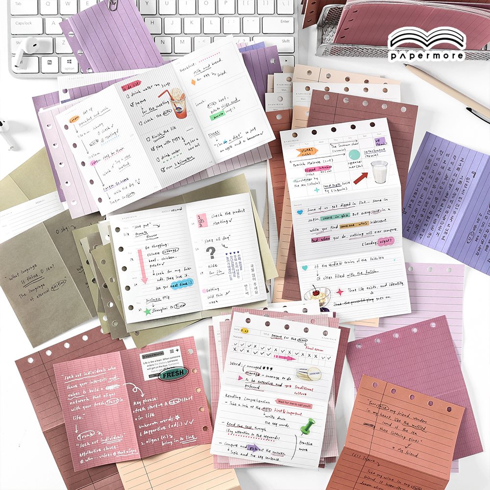 M5内页替芯分装|PaperMoreM5活页替芯第二弹 二折页+三折页