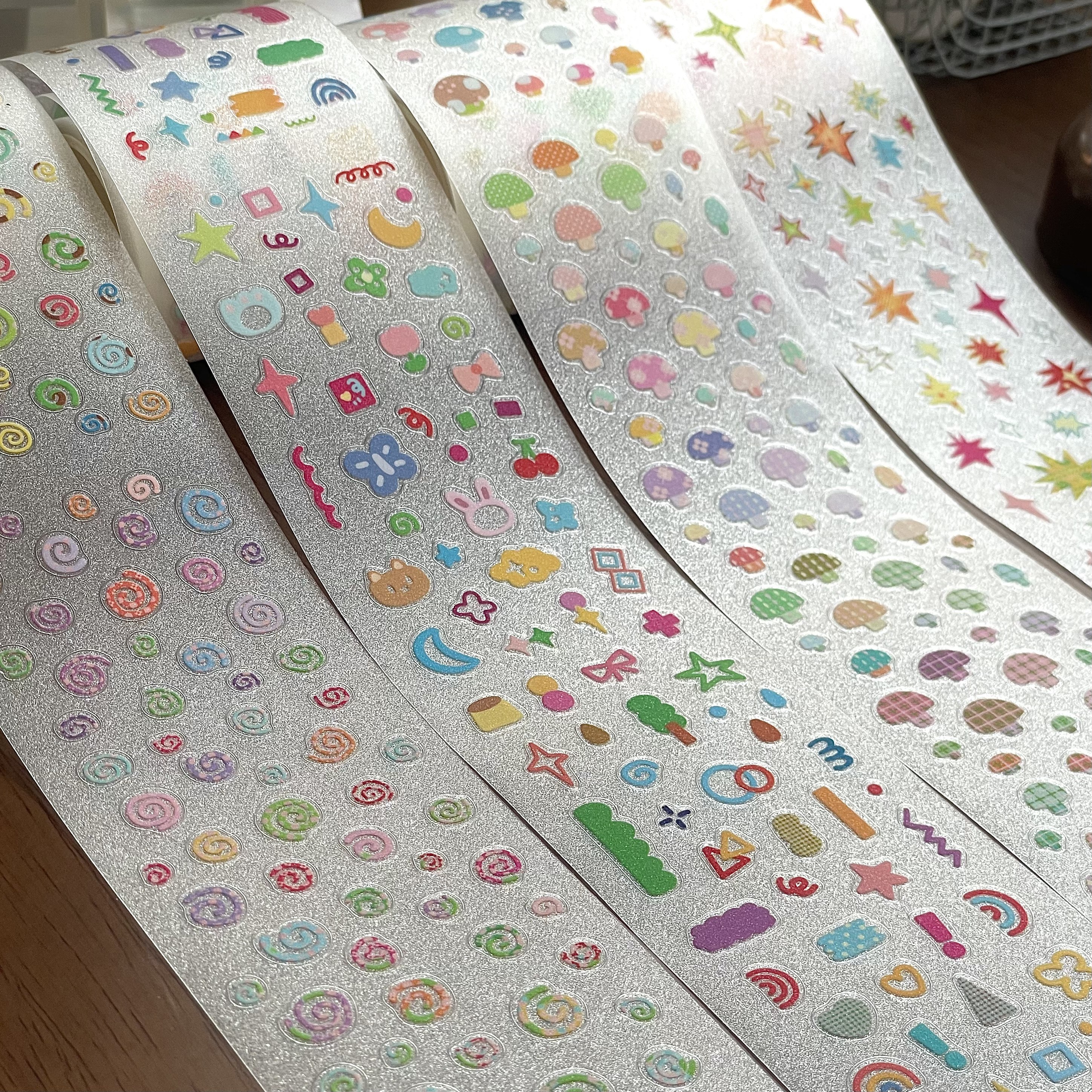 胶带分装|哇卡可爱元素PET切膜贴纸卷闪砂盐系基础图案圈圈韩系,文具电教/文化用品/商务用品,和纸胶带,淘宝优惠券,粉丝福利购,淘宝优惠卷