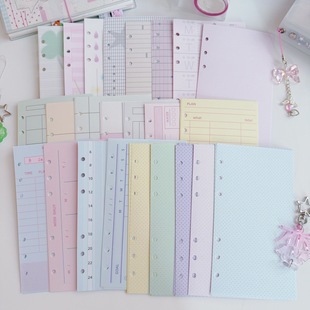 A6per内页分装|功能手帐记录便签A6per莫兰纸语打孔活页盐系哇卡