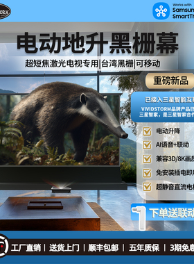 VIVIDSTORM超短焦投影仪专用黑栅抗光地升幕布 激光电视家用超高清白天可用 100寸电视家庭影院客厅卧室护眼