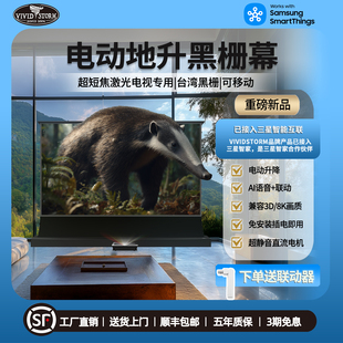 VIVIDSTORM超短焦投影仪专用黑栅抗光地升幕布 激光电视家用超高清白天可用 100寸电视家庭影院客厅卧室护眼
