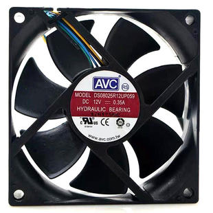 原装台湾AVC 8025 12V 0.35A DS08025R12UP048 4针PWM散热风扇