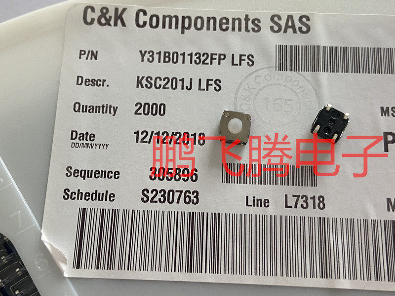 进口C&K 6*6*3.5防水轻触开关 KSC241J KSC221J KSC222J KSC201J