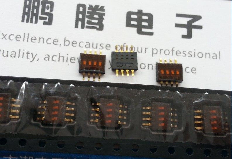 圆达DIP 拨码开关 1.27间距 4位数码开关贴片琴键式 DHN-04F-T-V怎么看?
