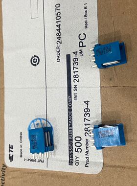 进口美国TE泰科 281739-4 HE14系列连接器 2*4 8PIN 直插8脚 蓝色