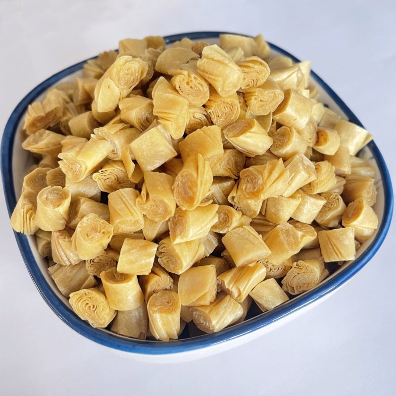 胡辣汤专用无盐粒干豆筋丁豆皮纯黄豆制品脱水菜豆腐皮丝泡面商用