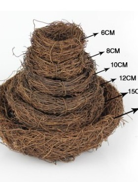 鸟巢仿真摆件编织工艺品