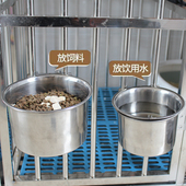 不锈钢狗盆悬挂饮水悬挂固定食盆狗碗大型犬喂食器猫碗狗碗宠物碗