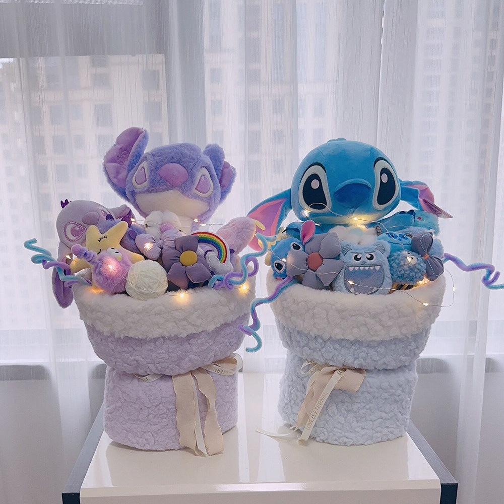 史迪仔毛绒公仔花束送女友生日礼物闺蜜创意特别毕业季情人节520