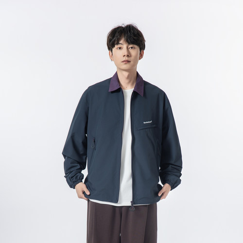 YOKE  STUDIO  秋季上新 日系撞色潮流时尚夹克字母刺绣外套男