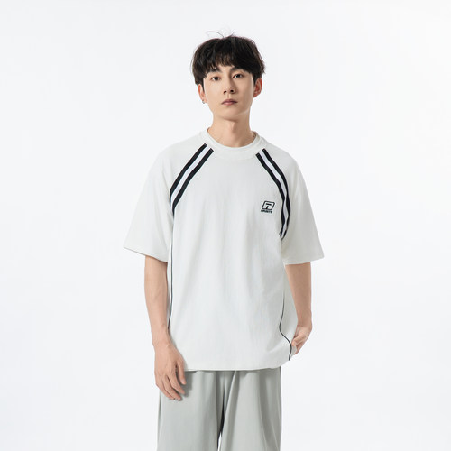 Yoke Studio 夏季新品运动休闲T恤男宽松透气短袖T恤男女同款潮