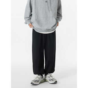 男女秋冬宽松束脚运动长裤 休闲380g纯色加绒卫裤 STUDIO美式 YOKE