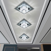 暗装 led轻奢水晶过道走廊灯玄关入户阳台灯嵌入式 明装 简约现代