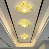 现代简约水晶过道灯走廊灯嵌入式 轻奢 入户玄关门厅阳台灯网红爆款