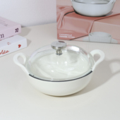 博朗菲20元 宝珐琅锅汤锅双耳炖锅不沾高颜值唯美风全炉灶通用