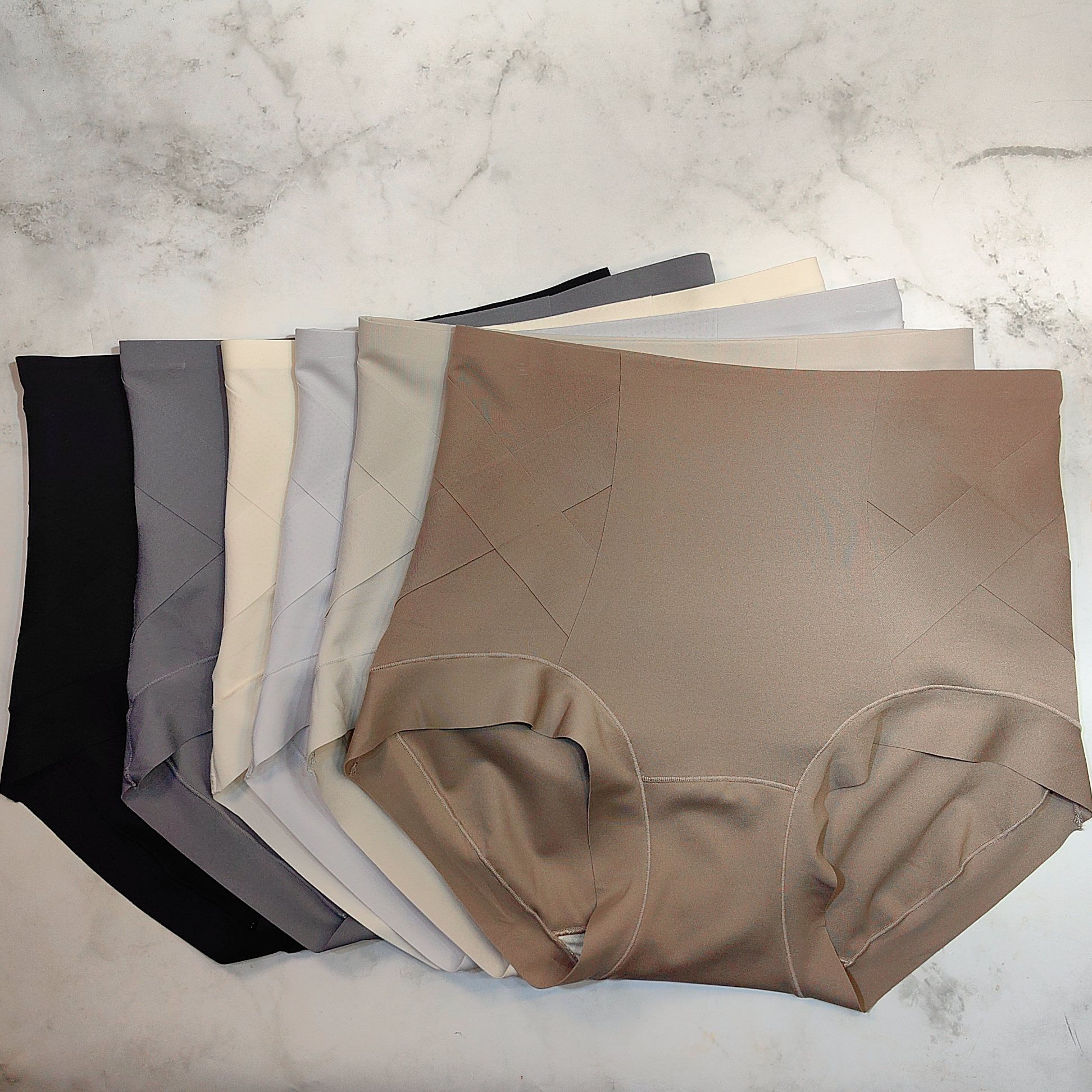 艾橘N-A8高腰收腹无痕提臀收小肚腩产后束缚蚕丝抗菌包臀裤不卷边