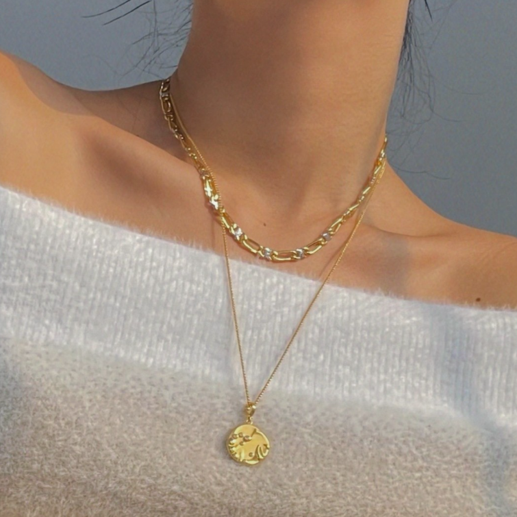 ZUOZUOSTUDIO 十二星座 均S925银项链女时尚简约精致方块吊坠链