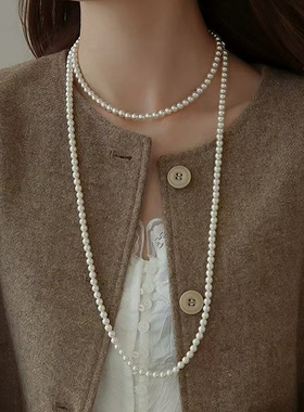 新中式施家毛衣链女长款