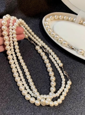 现货高级轻奢珍珠锁骨链