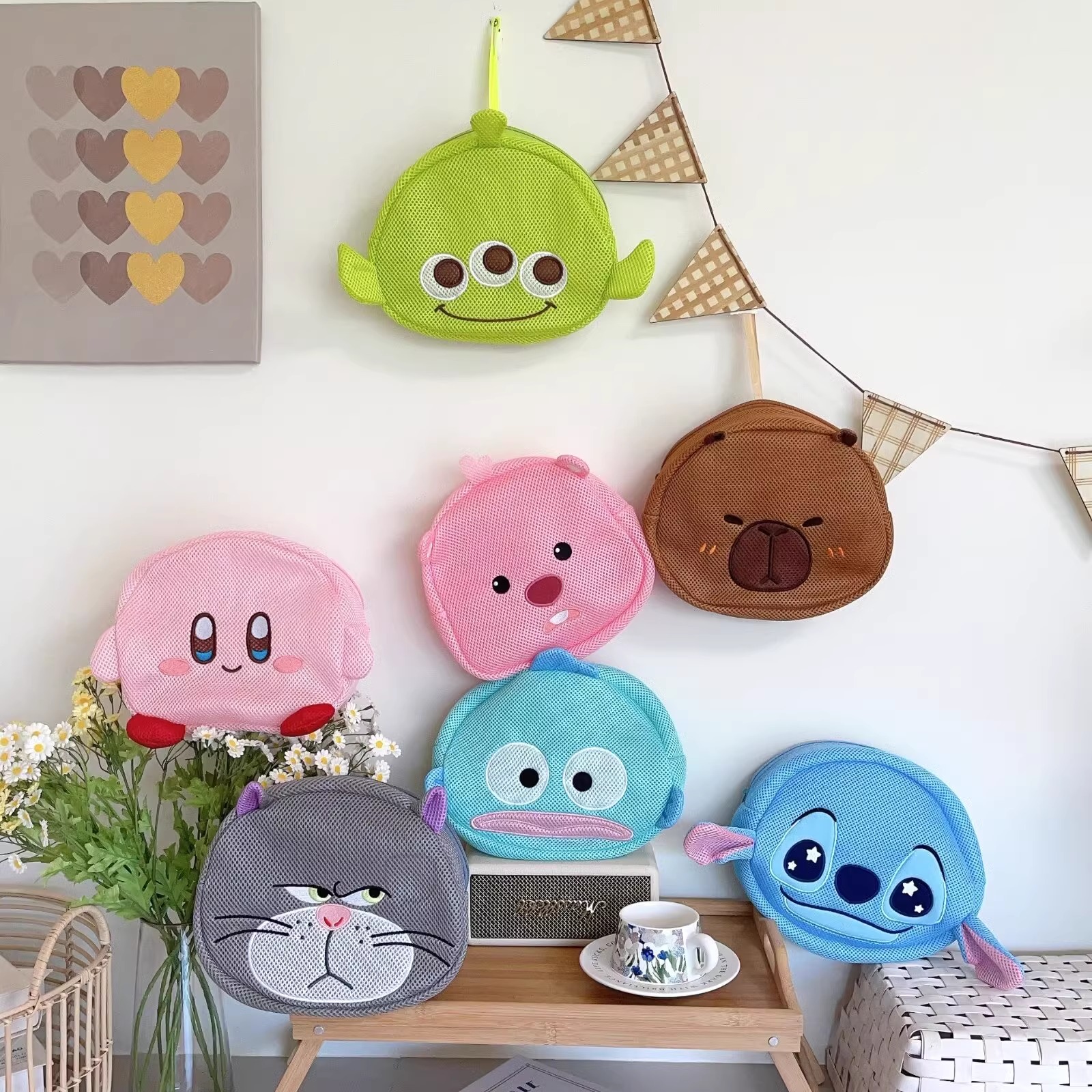 可爱卡通文胸内衣丝袜护洗袋少女心内裤袜子细网洗衣袋洗衣机护袋