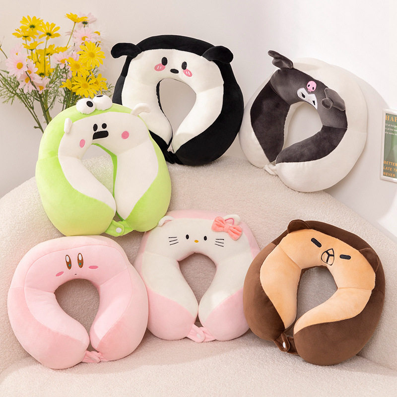 可爱星之卡比恶魔驼峰U型枕头护颈枕飞机旅行U形头枕颈部靠枕便携