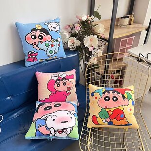 日系蜡笔小新抱枕被子两用车载靠枕毯子二合一办公室睡觉空调被子