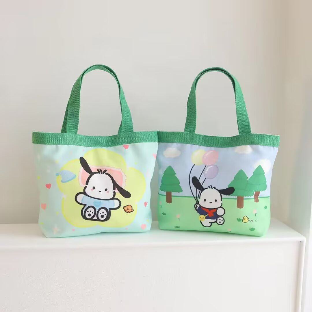 帕恰狗小号手提袋帆布包水杯收纳拎包时尚简约上班通勤小巧便携女