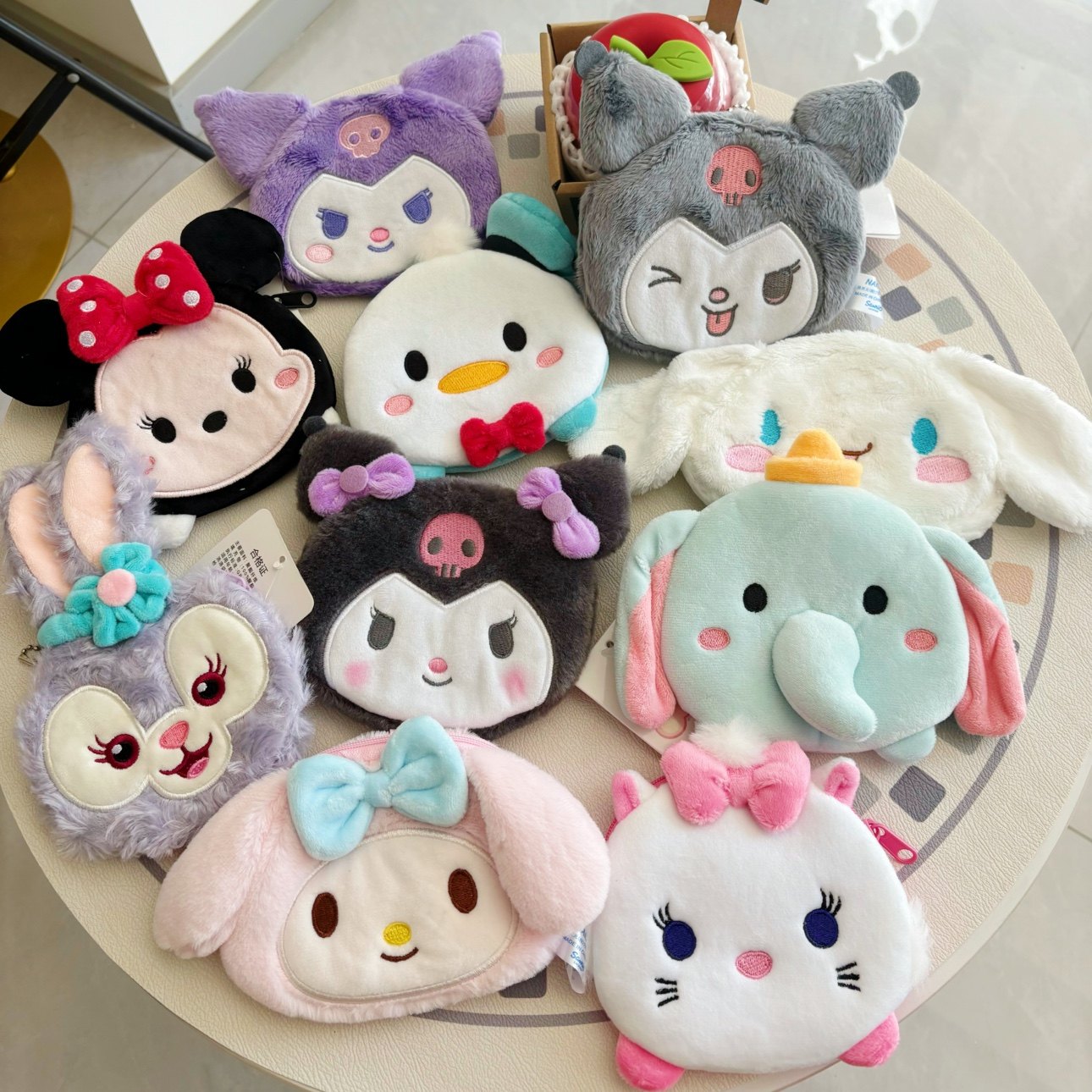 日单软萌美乐蒂零钱包卡通鸭子小飞象钥匙挂件包可爱小恶魔包挂件