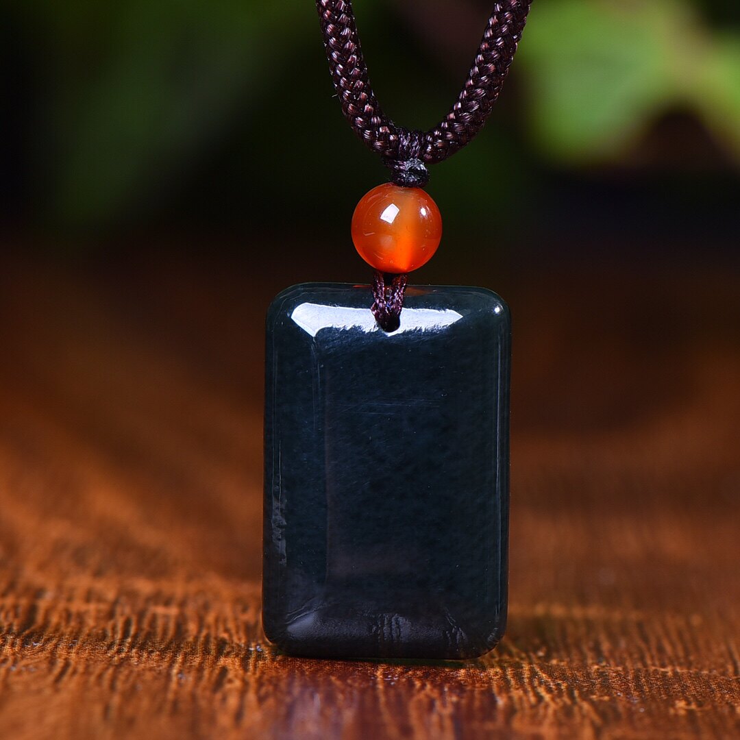 和田玉平安无事牌吊坠新疆青玉平安牌挂件玉佩玉坠玉石毛衣链男女