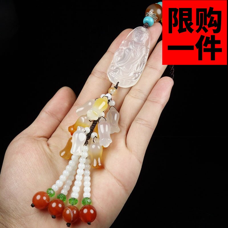 白玉髓观音吊坠项链挂件