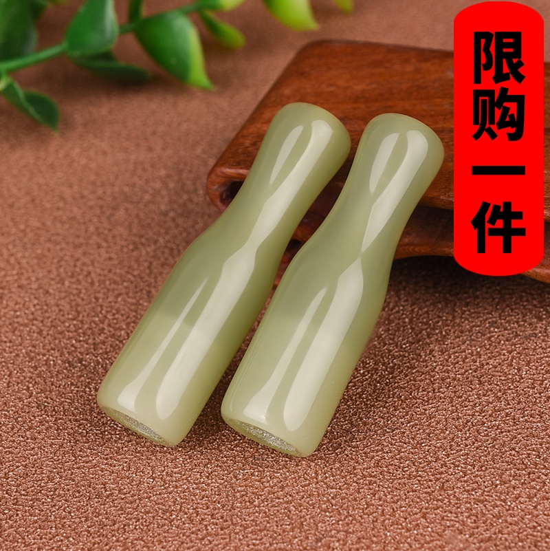和田玉竹節老式男士健康過濾煙嘴