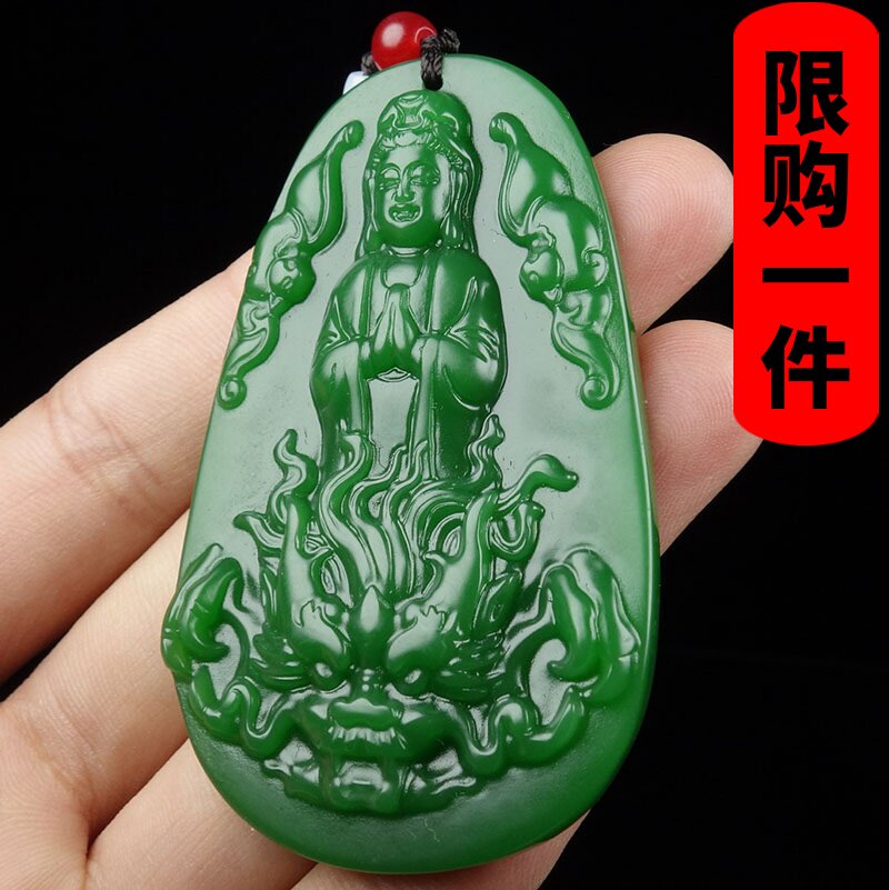 挂坠碧玉项链御龙观音