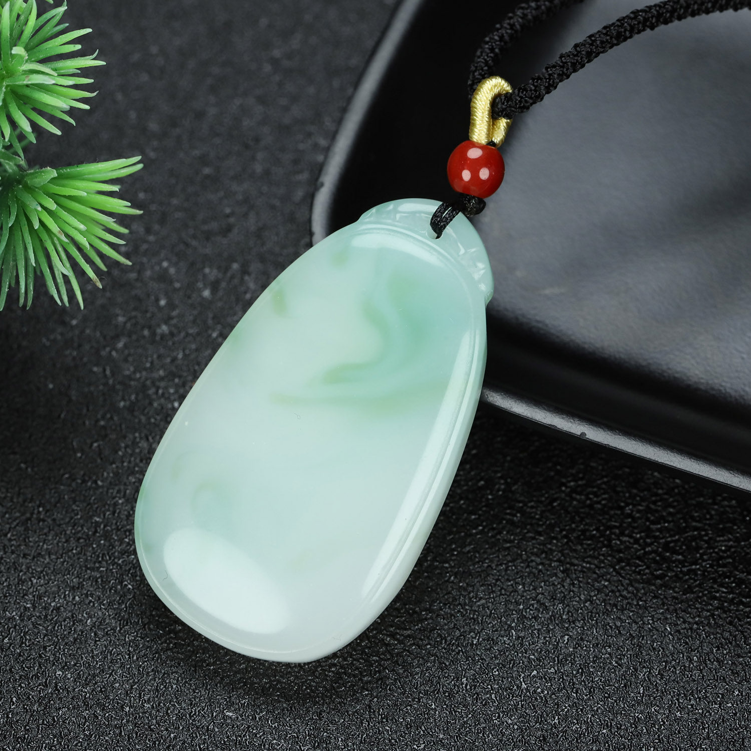 和田玉青白玉平安无事牌吊坠男女款新疆天山翠祥云平安牌挂件玉佩