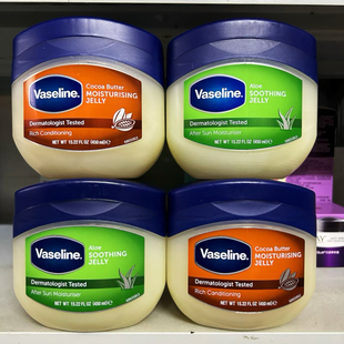 霜防干抗裂 可可脂保湿 超大罐 美国凡士林修护晶冻Vaseline经典