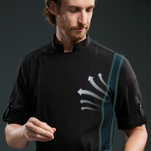 高端饭店厨师长工作服酒店总厨西餐烹饪大师七分袖秋冬装私厨定制