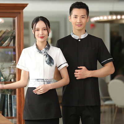 酒店高端火锅中式服务员工作服女