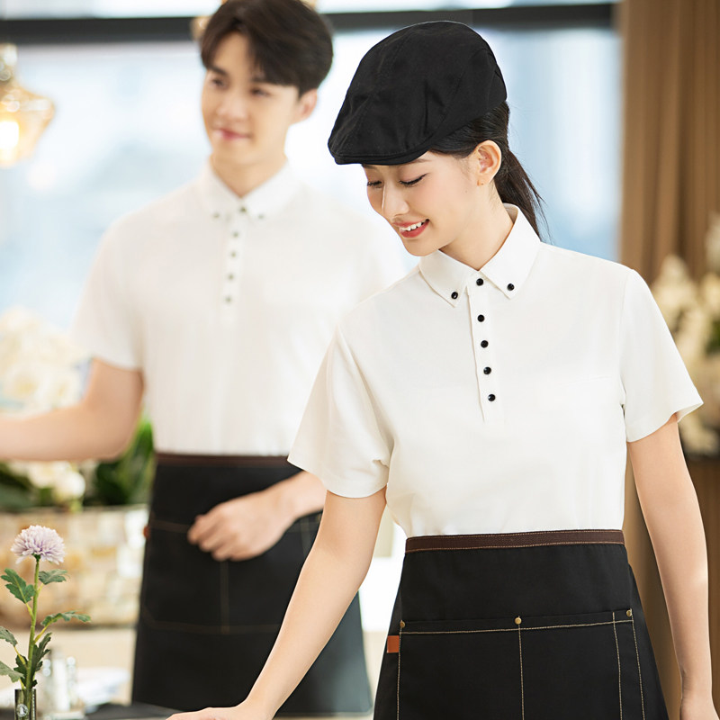 餐饮奶茶蛋糕烘焙工作服夏季定制