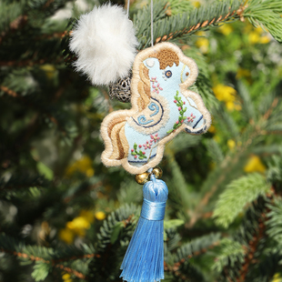 马年刺绣手工平安符香囊diy材料包手机挂件车挂件中国风非遗礼物