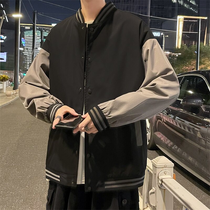 春秋季夹克男宽松港风球服外套韩版大码上衣W585-J6713-P40,男装夹克,星座1109-2