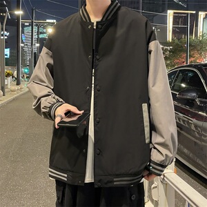 春秋季夹克男宽松港风球服外套韩版大码上衣W585-J6713-P40图片