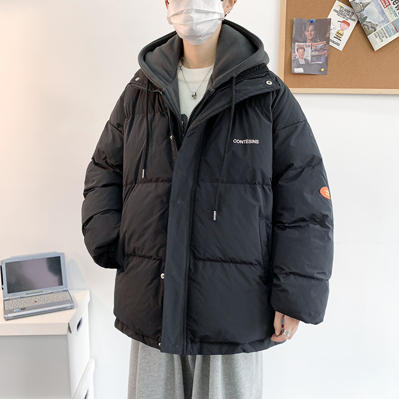 冬季新潮保暖加厚假两件连帽男休闲宽松衣WT08-P75,男装棉衣,星座1109-2