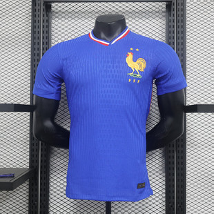 7格列兹曼足球队服 2024法国球衣欧洲杯10号姆巴佩主场球员版 短袖