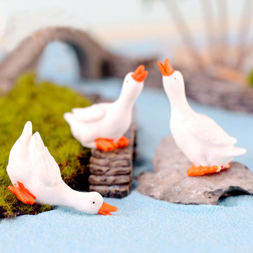 苔藓微景观装饰摆件白鹅diy材料