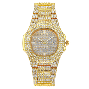 Diamond Fashion Watch欧洲镶钻男女时尚 Quartz 手表2021 Date