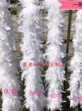 火鸡火片条diy手工2米拖尾白色