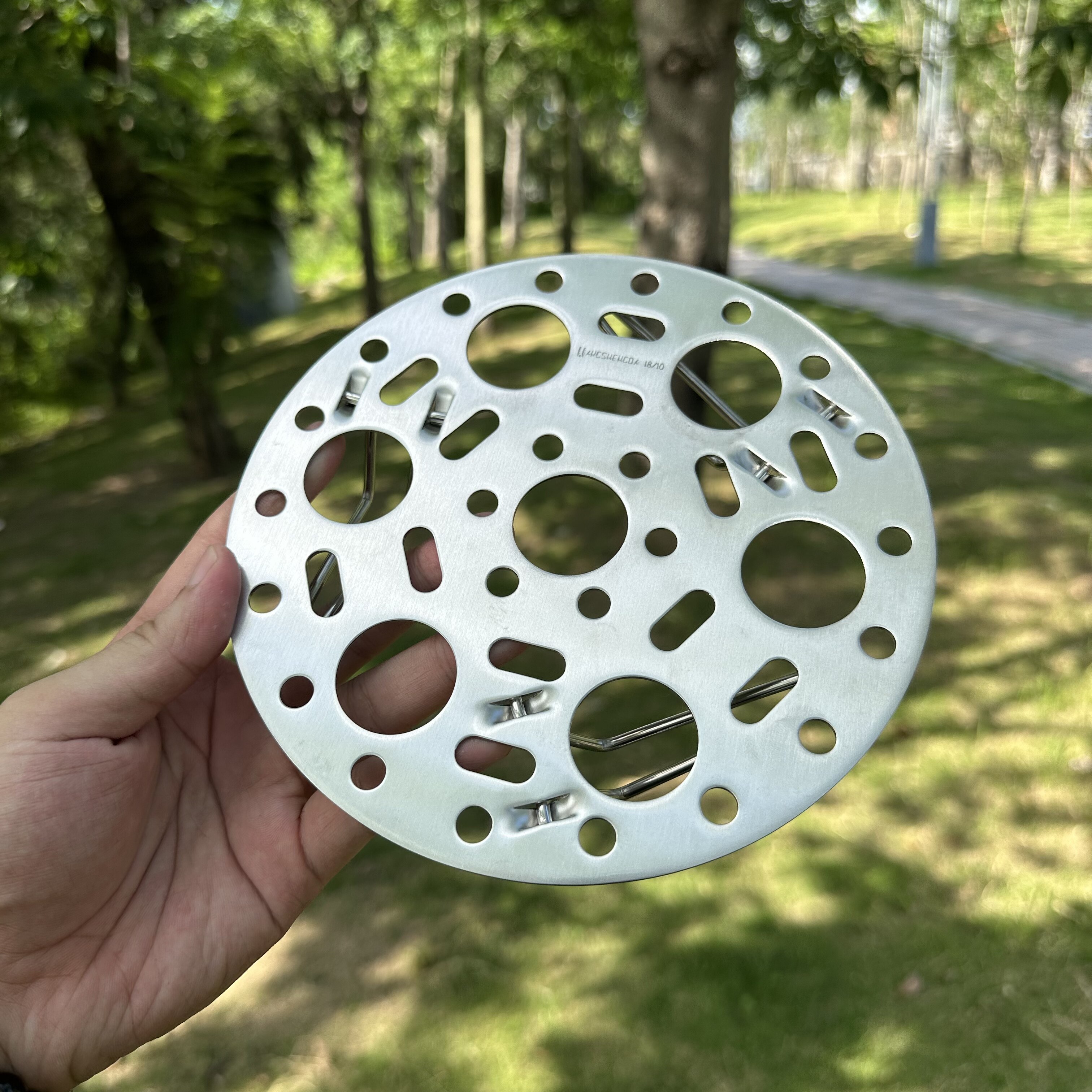 德国18/10加厚不锈钢折叠蒸架蒸蛋架家用蒸格蒸屉蒸锅架蒸蛋器图片