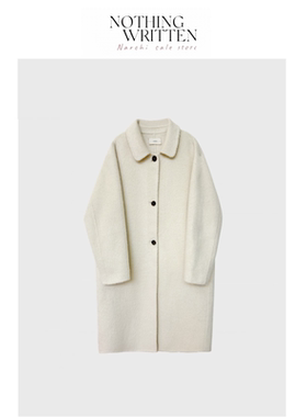 【现货】Nothing Written Narchi韩国翻领苏力羊毛中长大衣外套